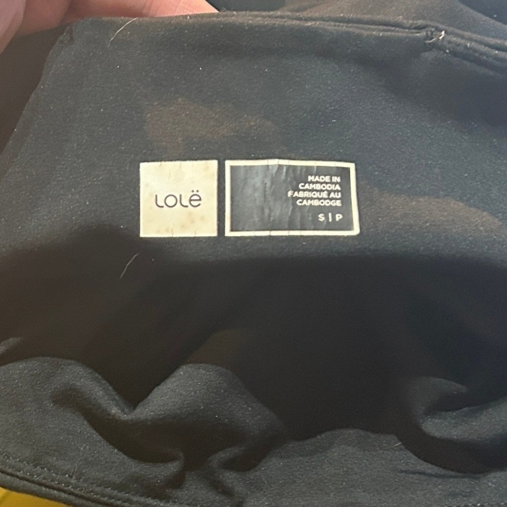 Lole Black Cropped Leggings Tights Sz S‎ High Rise Pocket Athletic Yoga Gym - Picture 4 of 5